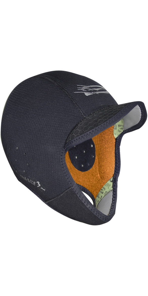 2019 Gul Peaked 3mm Bs Surf Cap Black Ho0305 Ho0305 Surf Hoods